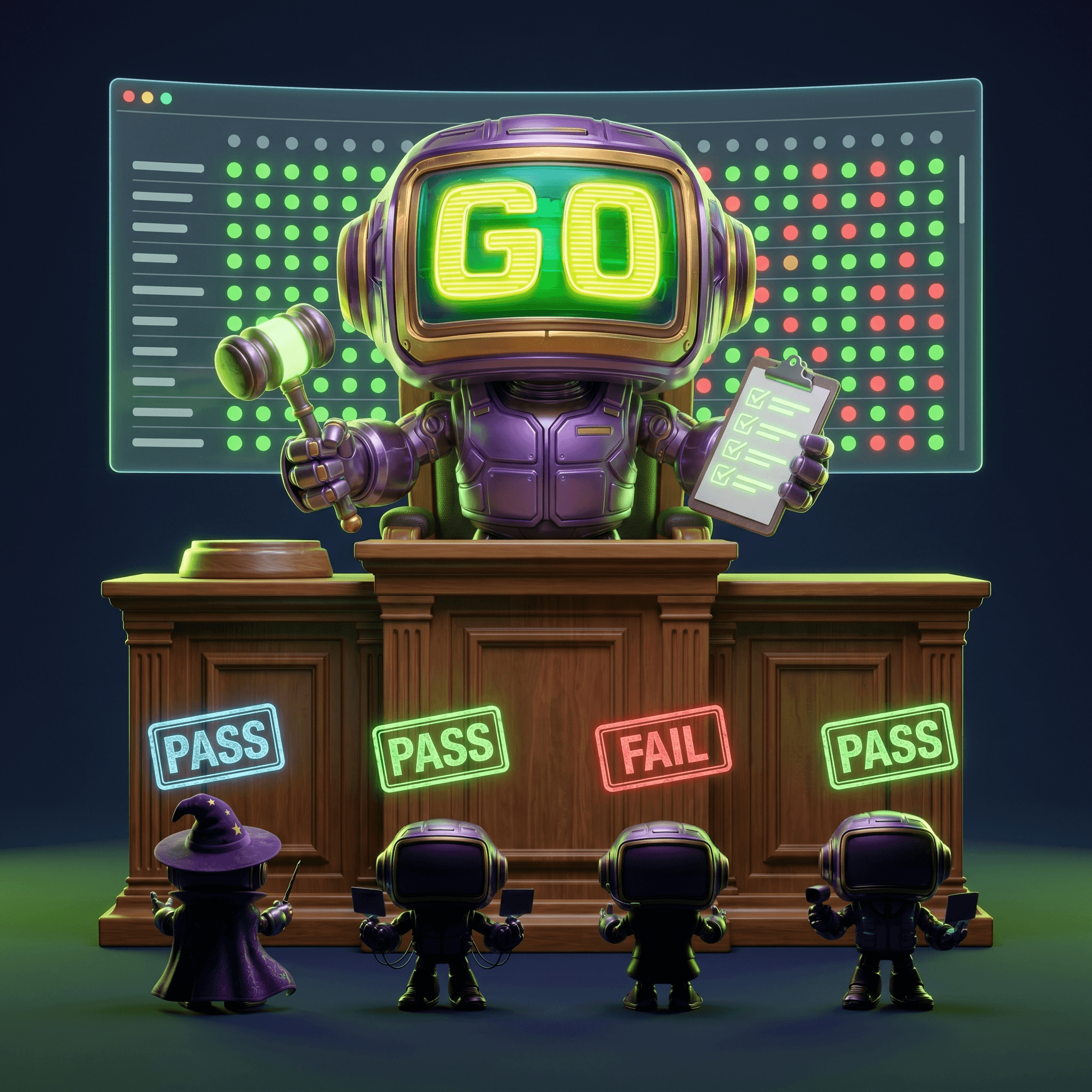 Mascot illustration · Eval harness (in-repo)