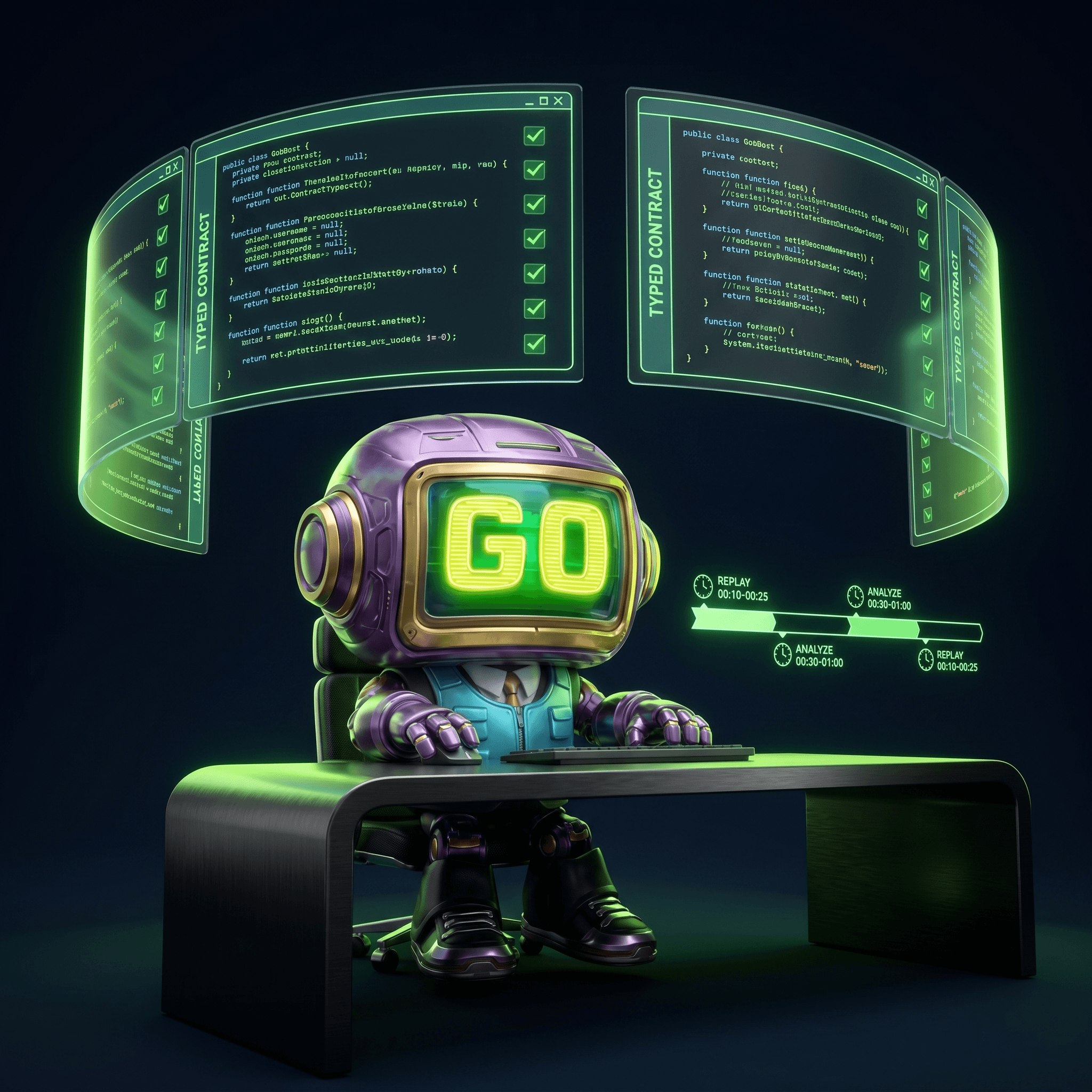 Mascot illustration: Great code principles